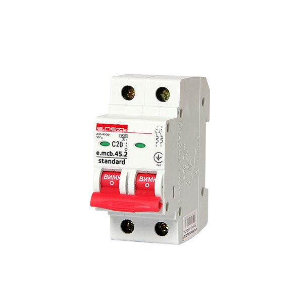 Siguranta automata E-next 2P C20 4.5kA