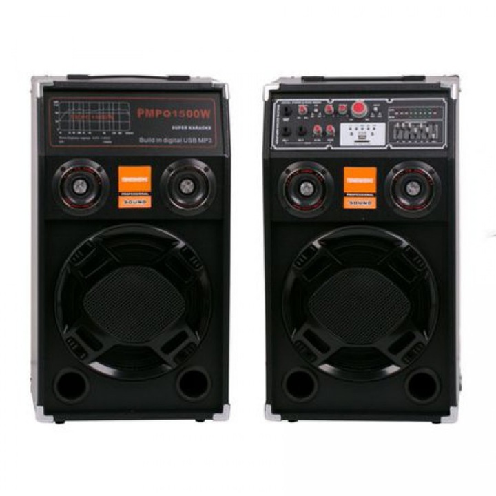 Set Boxe - DP284 BT/ USB / FM, SD Card +boxa albastre