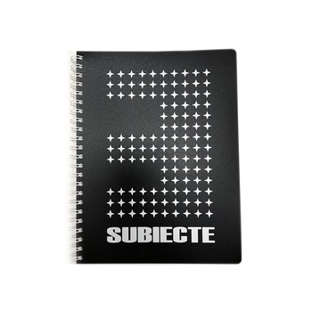 Caiet 3 subiecte A4 120 file spirala, coperta plastic negru Caiet 3 subiecte A4 120 file spirala, coperta plastic negru