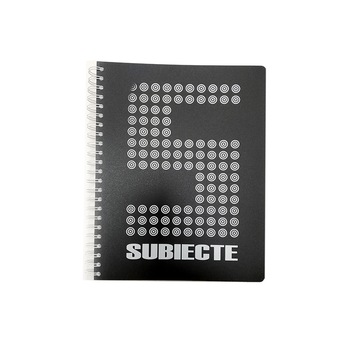 Caiet 5 subiecte A4 200 file spirala, coperta plastic negru Caiet 5 subiecte A4 200 file spirala, coperta plastic negru