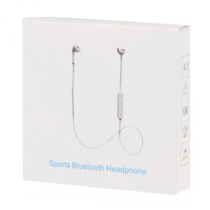 Handsfree Bluetooth B3300 Sport, fehér, 4.1, 10 m hatótáv, egypontos