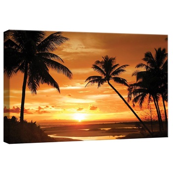 Tablou Canvas DEGRETS 78257 Palmier - apus, 40x60cm Tablou Canvas DEGRETS 78257 Palmier - apus, 40x60cm