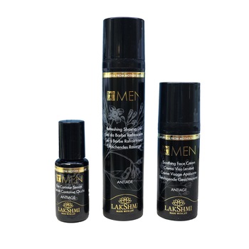 Set 3 produse ingrijirea tenului barbati , Lakshmi, crema faciala 50 ml, gel de ras 100 ml si serul pentru conturul ochilor 15 ml Set 3 produse ingrijirea tenului barbati , Lakshmi, crema faciala 50 ml, gel de ras 100 ml si serul pentru conturul ochilor 15 ml