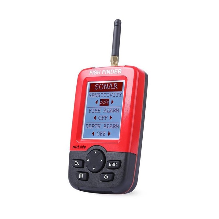 Сонар за риболов Sonar Fish Finder XJ-01, LCD екран, Безжичен сонарен сензор 100 м