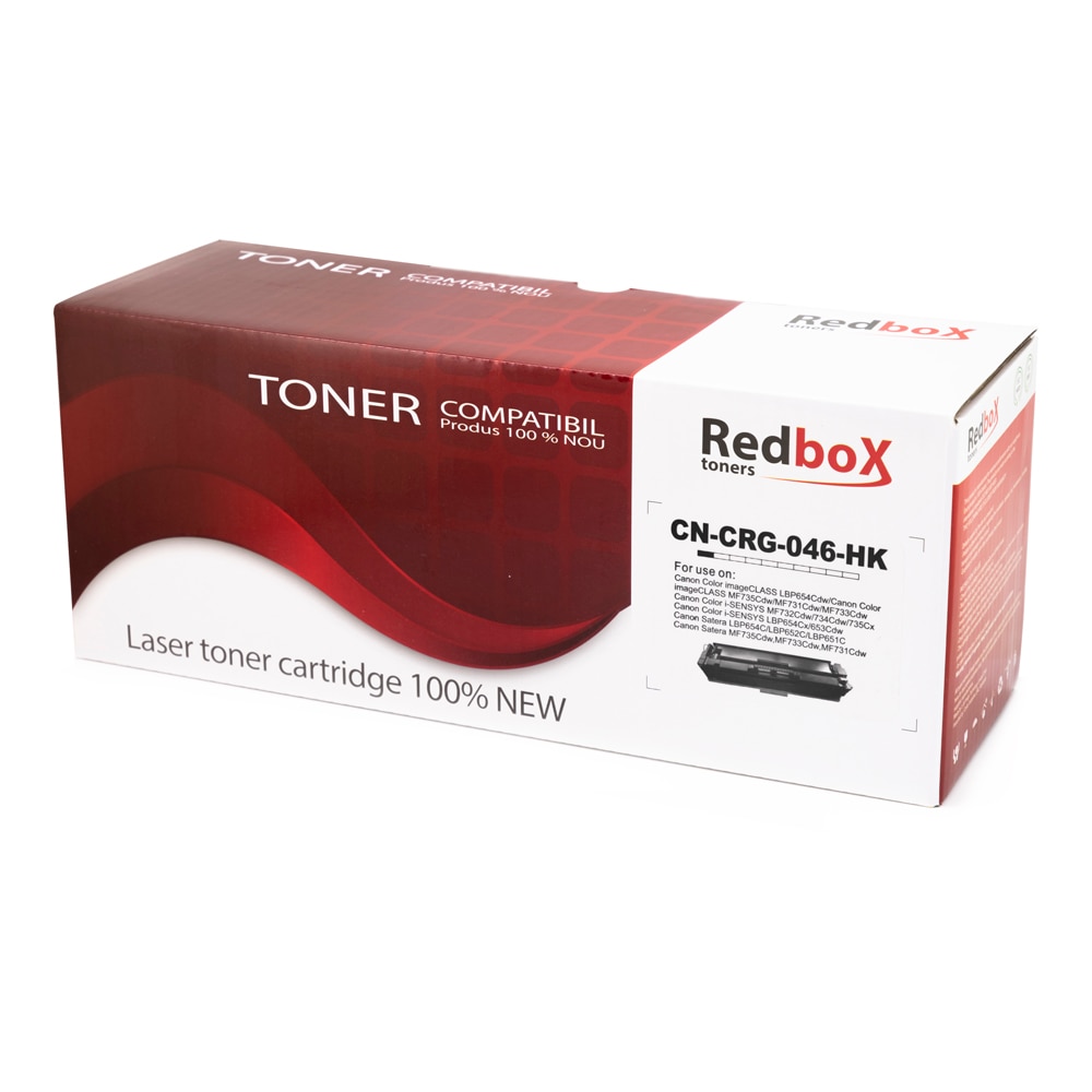 Cartus toner Redbox compatibil cu CRG046HBK, 6300 pagini, Negru