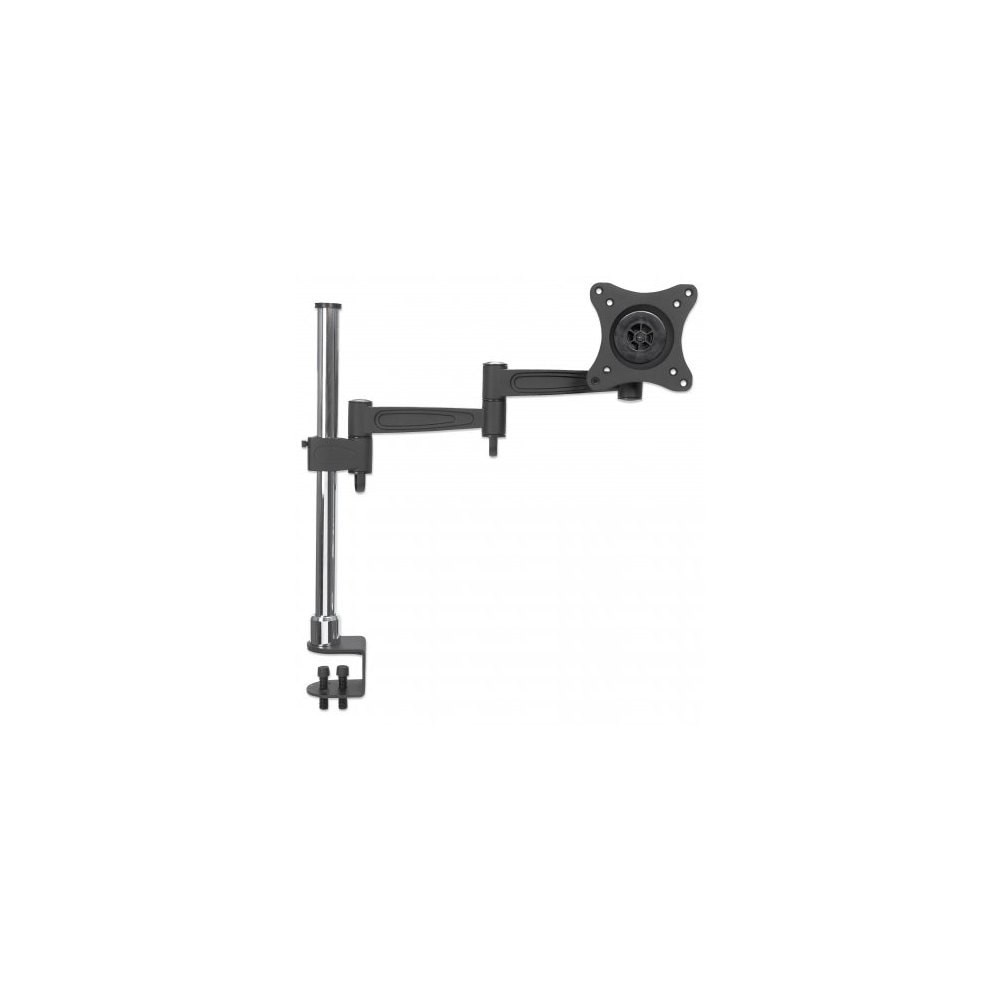 Suport de birou pentru LCD/LED, Manhattan, 13-27 inch, 15kg, Argintiu/Negru