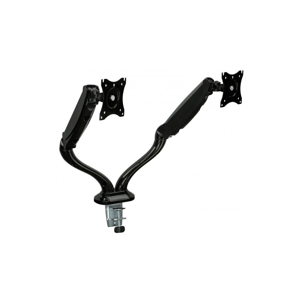 Suport de birou pentru monitoare, Techly, 13 - 27 inch, 2x 6kg, Negru