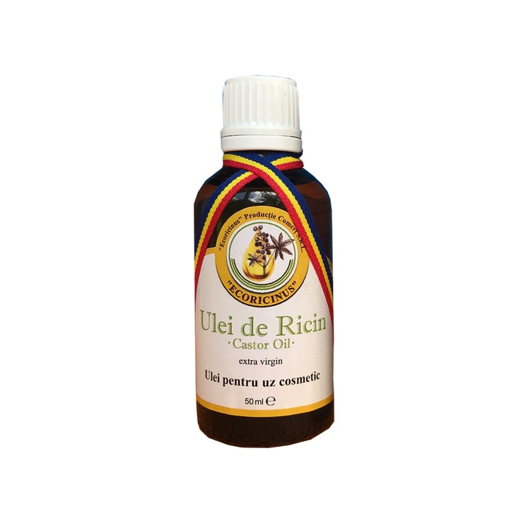 Ulei de ricin, Castor oil extra virgin pentru uz cosmetic Ecoricinus, 50 ml