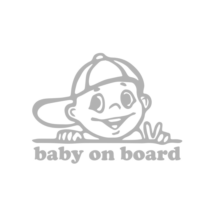 Baby on board cap стикер стикер бял 15 х 10 см