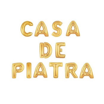 Baloane folie Casa de Piatra, ProCart, inaltime litere 12 cm, 41 cm, auriu metalizat Baloane folie Casa de Piatra, ProCart, inaltime litere 12 cm, 41 cm, auriu metalizat