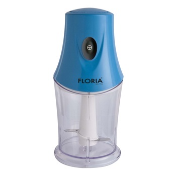 Tocator legume-fructe (chopper) FLORIA ZLN-9850, putere 200W, capacitate vas 360 ml, cutit inox, Bleu Tocator legume-fructe (chopper) FLORIA ZLN-9850, putere 200W, capacitate vas 360 ml, cutit inox, Bleu