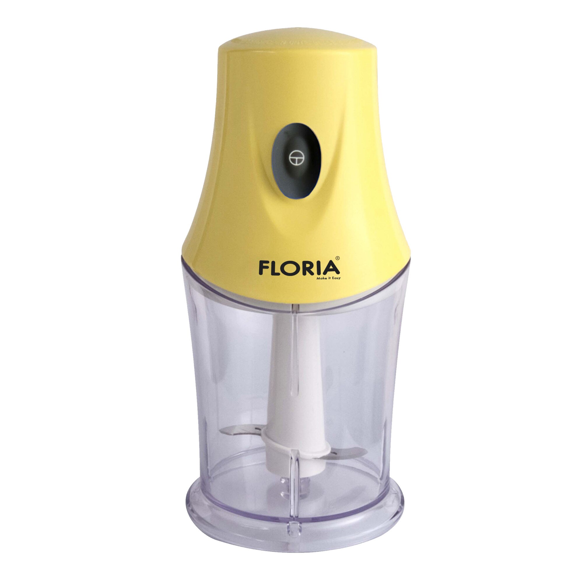 Tocator legume-fructe (chopper) FLORIA ZLN-9850, putere 200W, capacitate vas 360 ml, cutit inox, Galben