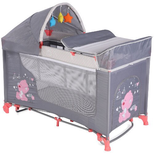 Pat Lorelli Pliant Moonlight Rocker cu 2 Nivele si Accesorii, Pink & Grey My Baby
