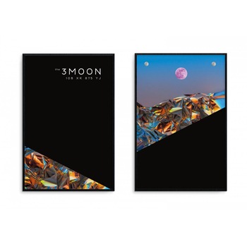 Tablouri 3 Moons inny, 50x70 cm, Lemn, Negru Tablouri 3 Moons inny, 50x70 cm, Lemn, Negru