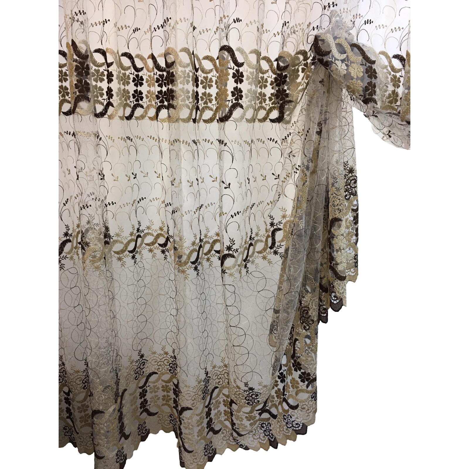 Perdea ivoire brodata 250X245cm cu rejansa by Liz Line-RD5225