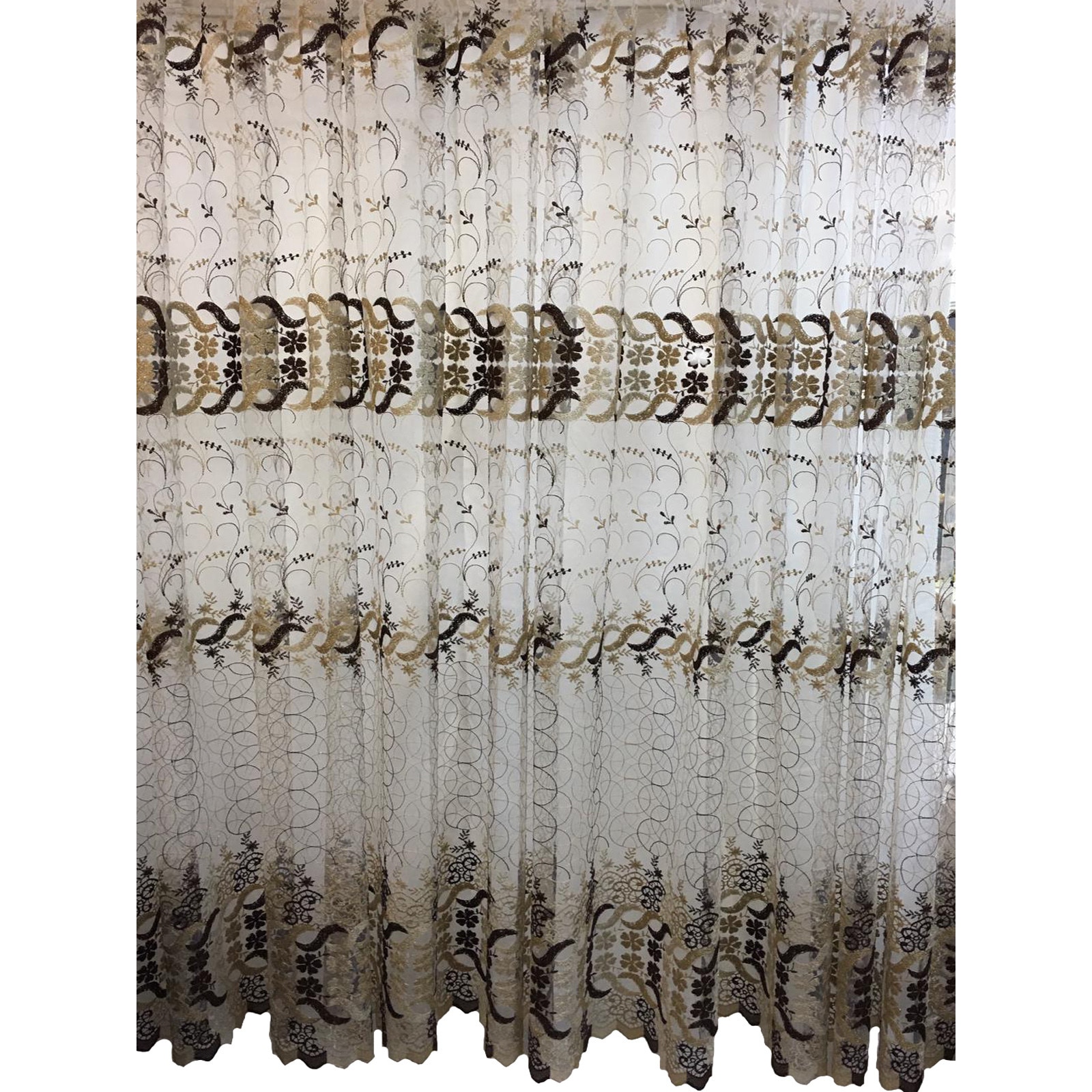 Perdea ivoire brodata 900X245cm cu rejansa by Liz Line-RD529