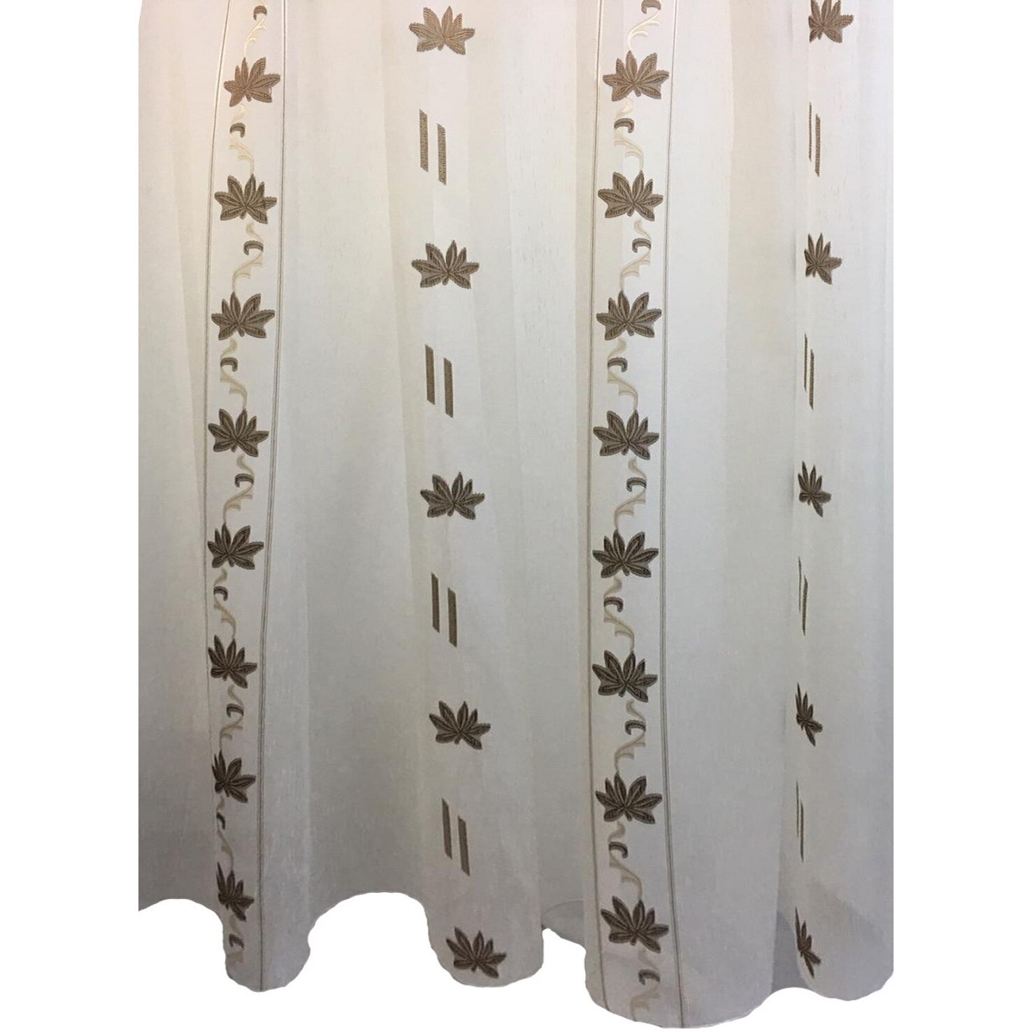 Perdea ivoire brodata 600X245cm cu rejansa by Liz Line-RD426