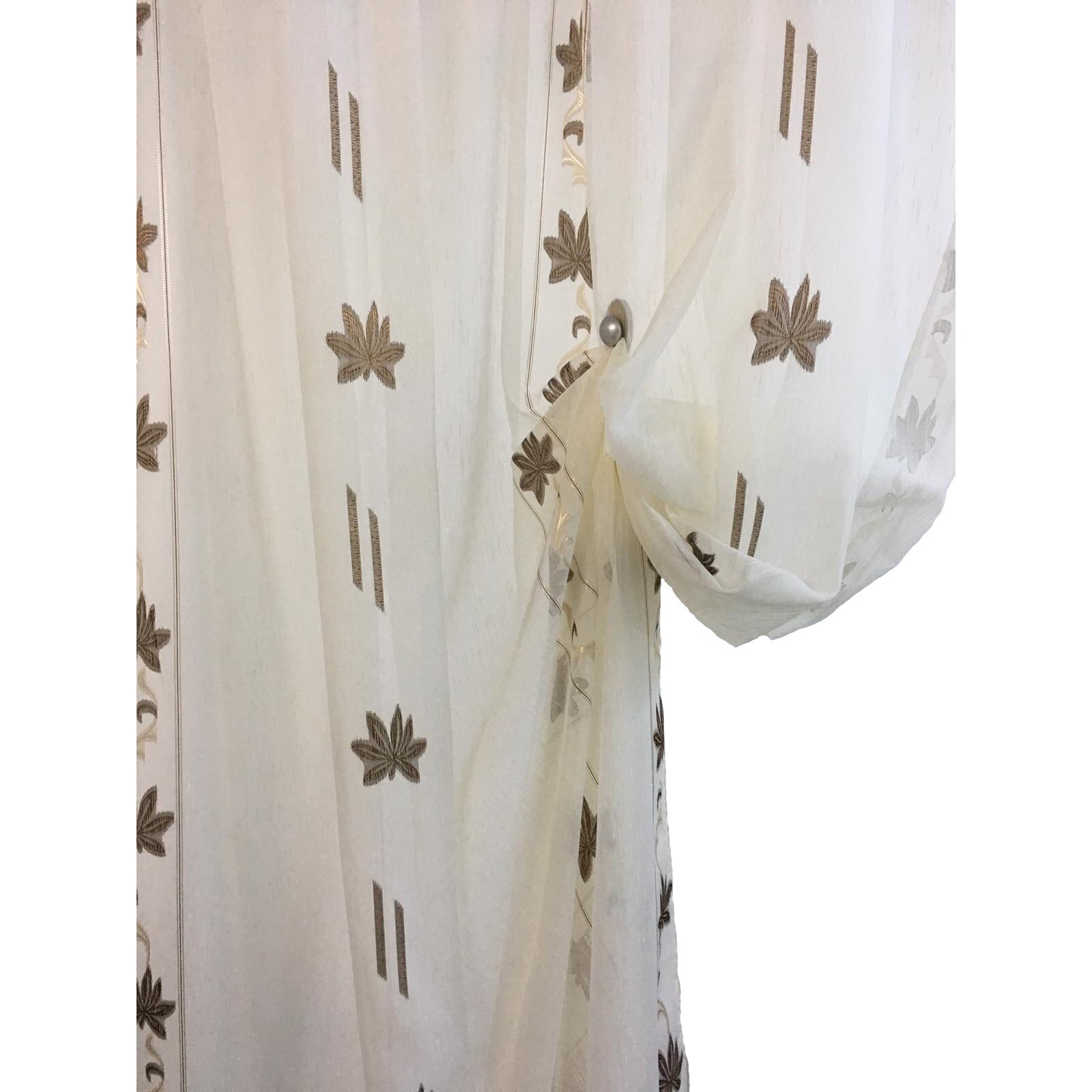 Perdea ivoire brodata 200X245cm cu rejansa by Liz Line-RD422