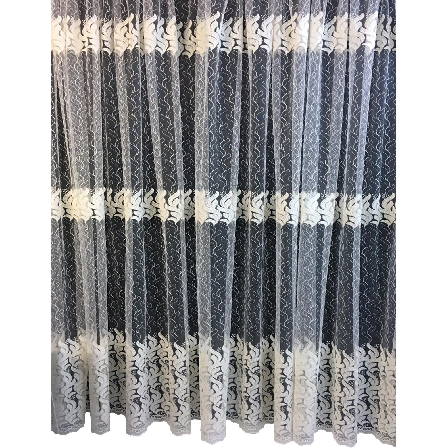 Perdea ivoire brodata 500X245cm cu rejansa by Liz Line-RD535