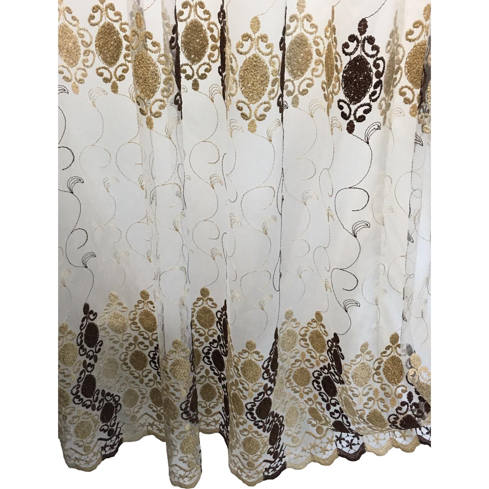 Perdea ivoire brodata 800X245cm cu rejansa by Liz Line-RD518