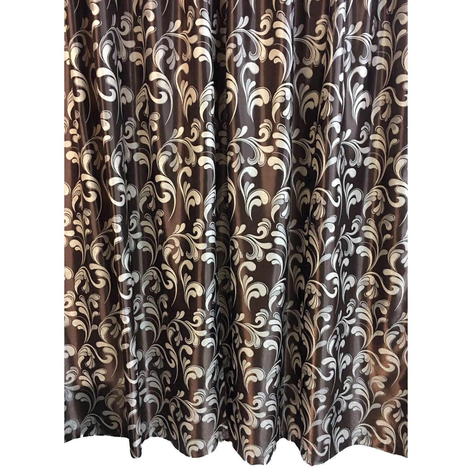 Set draperie Capuccino Leafs Black-out 200x245x2 cu rejansa by Liz Line - DP452