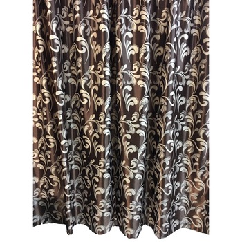 Set draperie Capuccino Leafs Black-out 140x245x2 cu rejansa by Liz Line - DP45 Set draperie Capuccino Leafs Black-out 140x245x2 cu rejansa by Liz Line - DP45