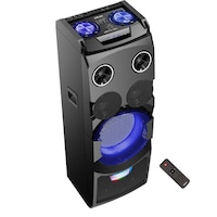 Boxa portabila, 320 W PMPO, Microfon Inclus , 2 mufe mic si 1 x jack de chitara , Display LED , RMS iesire 80 W , 9000 mAH , Negru