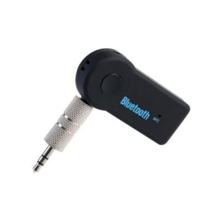 Bluetooth Digitális Audio Vevő Autóba, 3,5 mm jack, A2DP Wireless, AUX Adapter, zenéhez és hívásokhoz