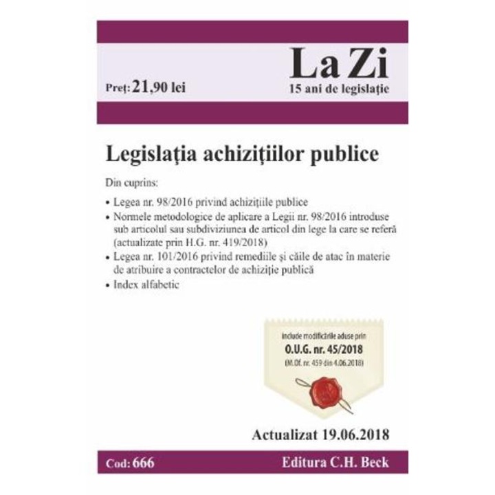 Legislatia achizitiilor publice Act. 19.06.2018