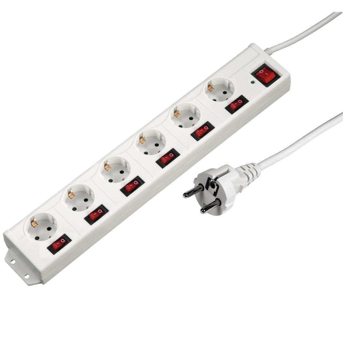 Prelungitor HAMA, 6 prize, 1,4 metri, comutatoare individuale, alb, HAMA-137239