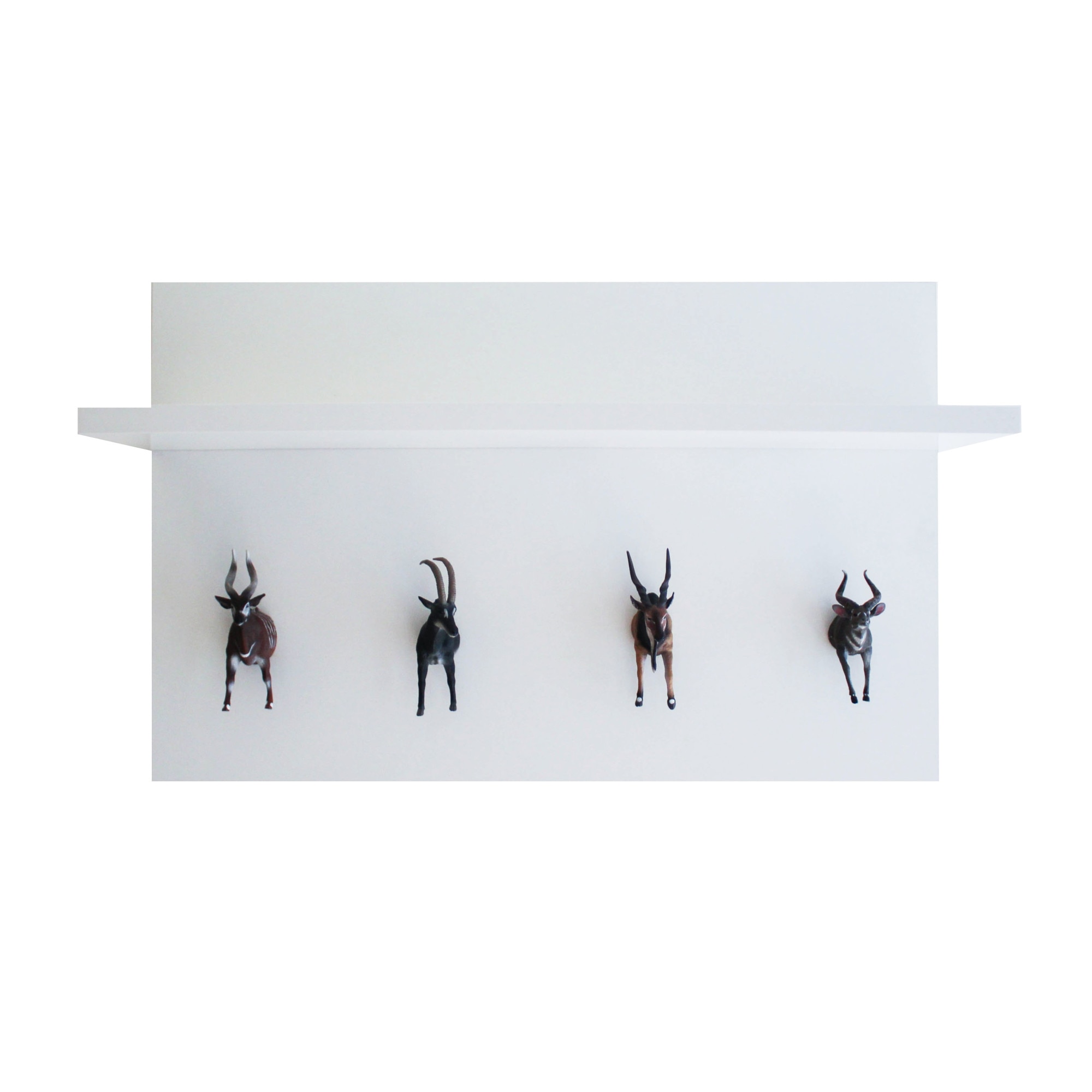 Cuier Bikes Bazaar cu raft, 35x15x60 cm, MDF, Alb