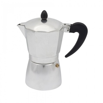 Espressor pentru aragaz din aluminiu Sapir, argintiu, capacitate maxima: 6 cupe Espressor pentru aragaz din aluminiu Sapir, argintiu, capacitate maxima: 6 cupe