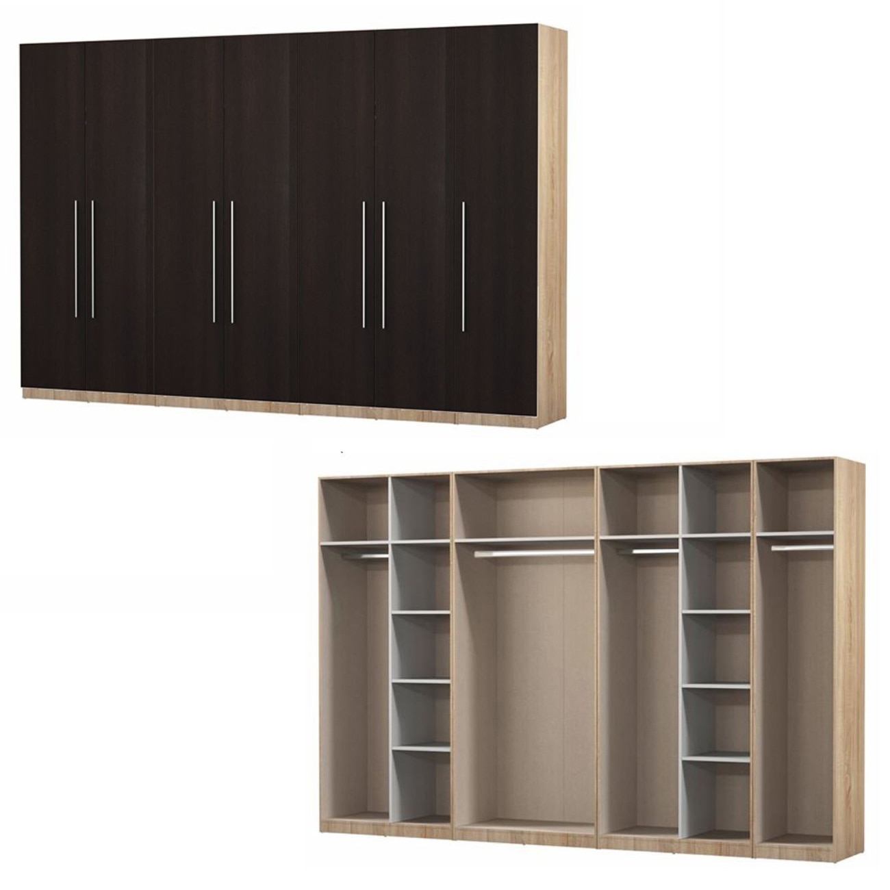 Dulap Model 9 Ektra Genarom, DS, Front WE, 350 x 218,5 x 58 cm