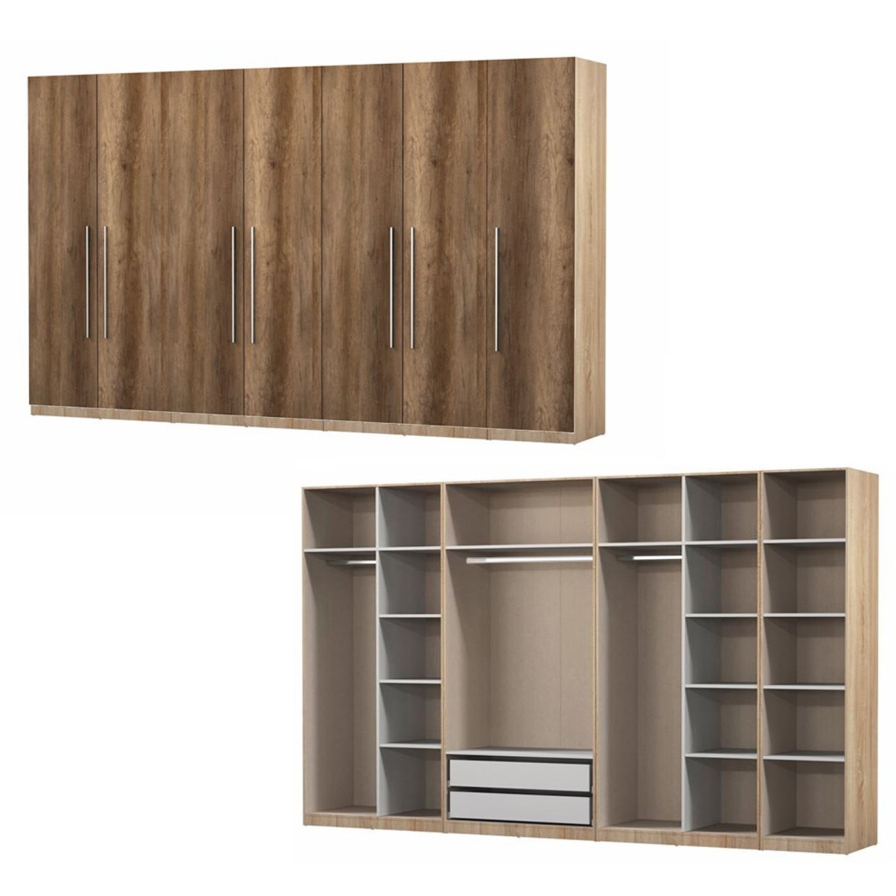 Dulap Model 13 Ektra Genarom, DS, FR. DM, 350 x 218,5 x 58 cm