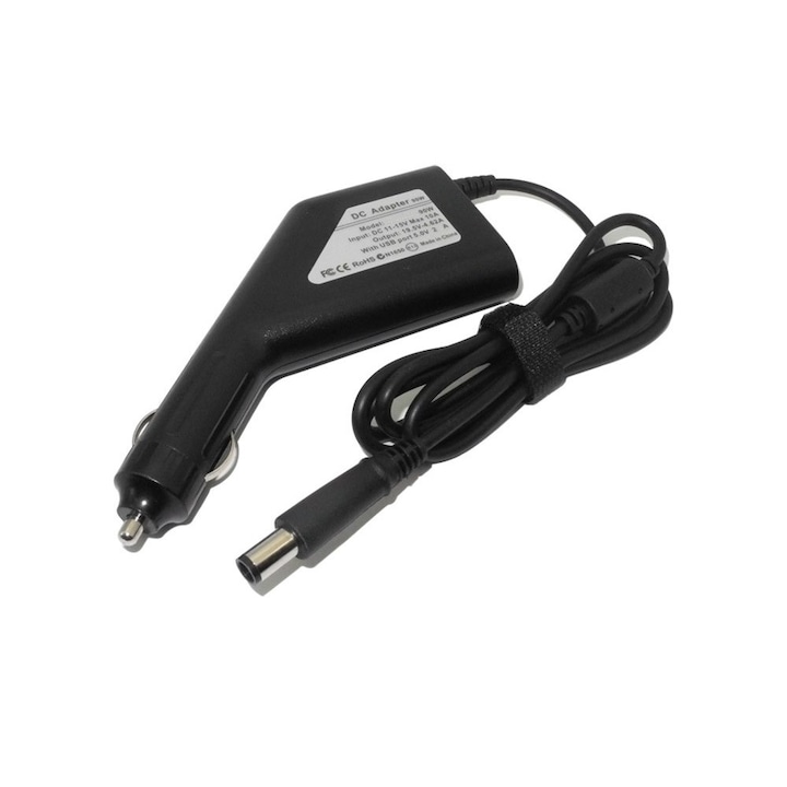Incarcator auto laptop HP 19.5V 4.62A 90W cu port USB 5V 2A 462604-001 mufa 7.4 x 5.0 x 12.0 mm