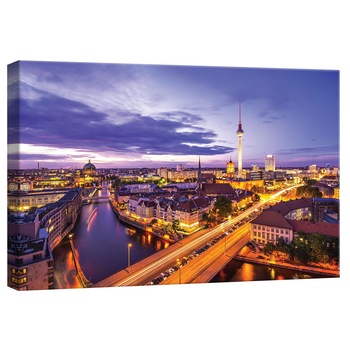 Tablou Canvas DEGRETS 78264 Noaptea in Berlin, 40x60cm Tablou Canvas DEGRETS 78264 Noaptea in Berlin, 40x60cm
