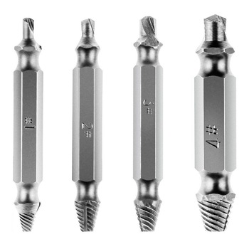 Set 4 capete extractoare pentru suruburi rupte Set 4 capete extractoare pentru suruburi rupte