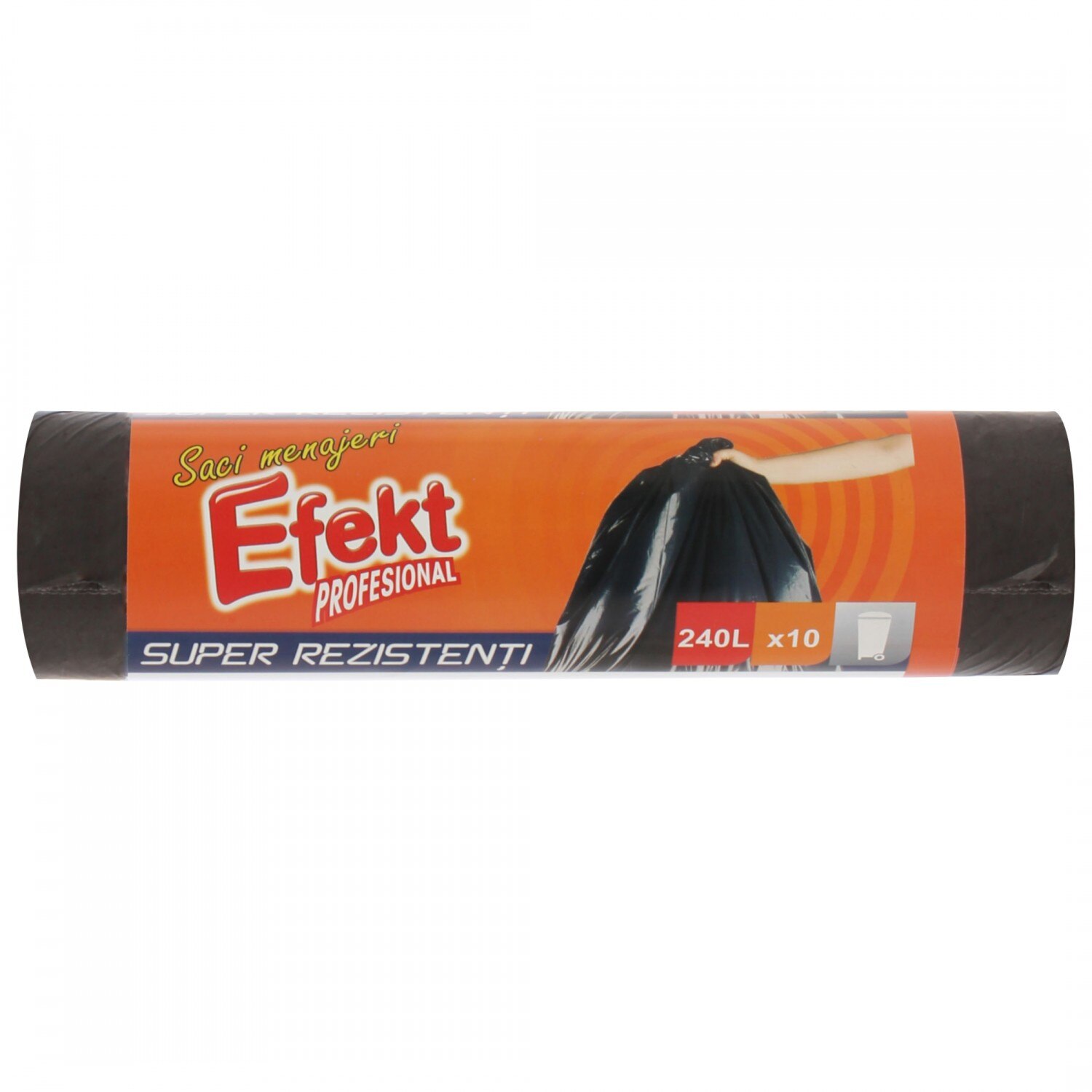 Saci menajeri Efekt, 10 buc, negri, super rezistenti, 240L