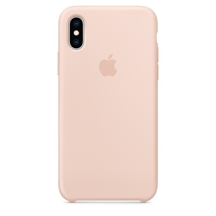 Защитен гръб APPLE за iPhone XS, Silicone Case Pink Sand