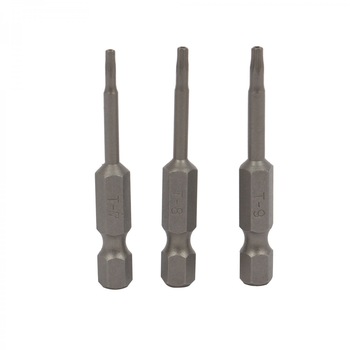 Biti pentru insurubare, profil Torx cu gaura, Wolfcraft Solid, 7 - 8 - 9, 50 mm, set 3 bucati AN Biti pentru insurubare, profil Torx cu gaura, Wolfcraft Solid, 7 - 8 - 9, 50 mm, set 3 bucati AN