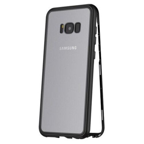 police National Billion Husa Samsung Galaxy S8 Magnetica 360 grade Black, MyStyle Perfect Fit cu  spate de sticla securizata premium + folie de protectie gratis - eMAG.ro