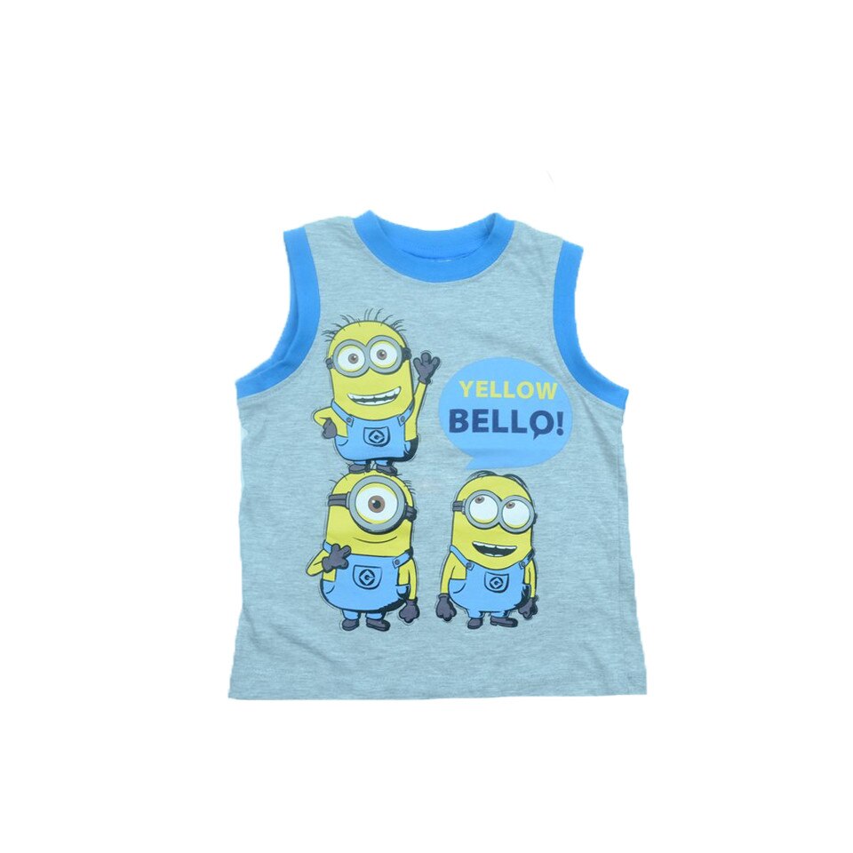 Tricou fara maneci baieti Minions Sun City QE1096G, Gri, 116
