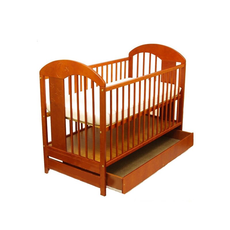 Patut din lemn cu sertar 120 x 60 cm pentru copii Klups VII PSK1-C, Cires