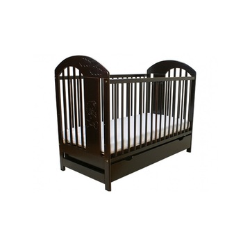 Patut din lemn cu sertar 120 x 60 cm pentru copii Jardrew Tymon PJT1-VE, Venghe Patut din lemn cu sertar 120 x 60 cm pentru copii Jardrew Tymon PJT1-VE, Venghe