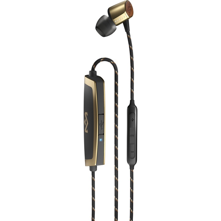 Bluetooth слушалки за поставяне в ушите House of Marley Uplift BT EM-JE103, месинг