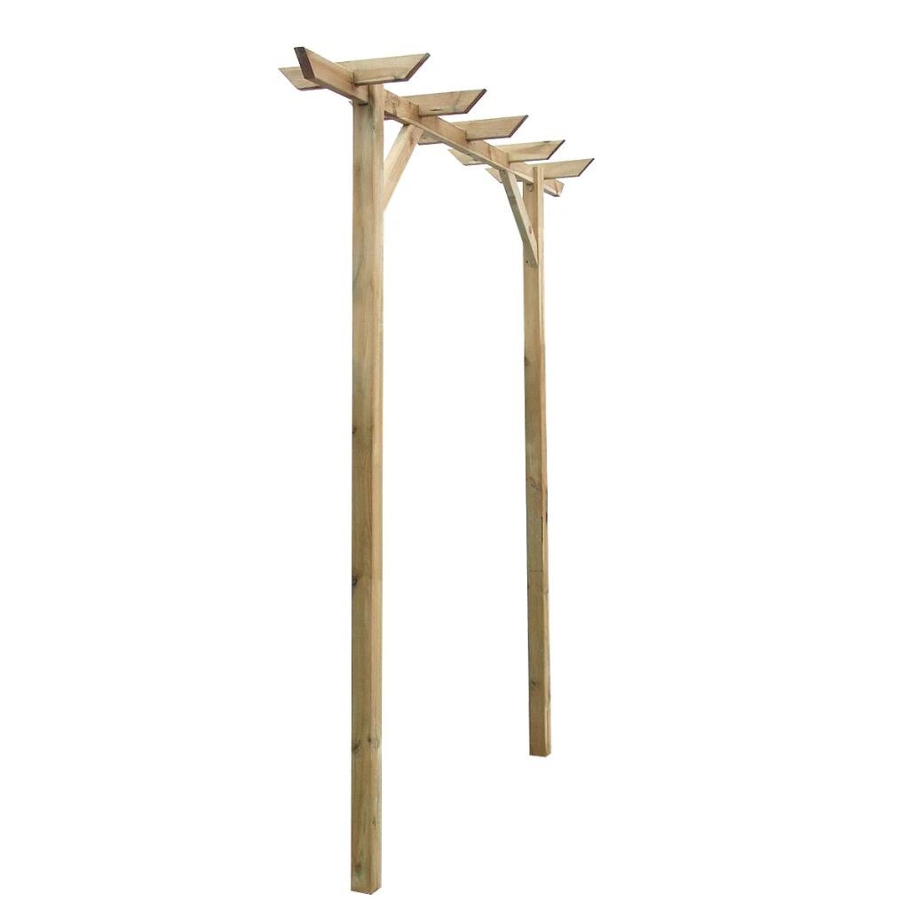 Pergola de gradina, vidaXL, Lemn, Maro, 200 x 40 x 205 cm