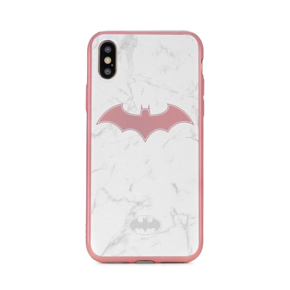 Husa cu licenta iPhone 7 / 8 Batman White Luxury + Cadou - Folie Sticla Securizata
