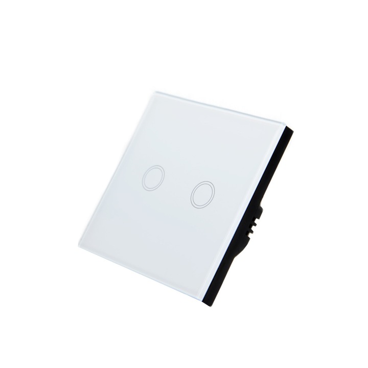 Intrerupator Touch Dublu Elsswatt, Alb, 5A