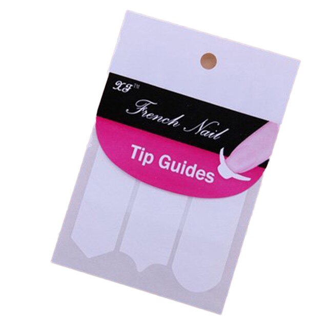 Sablon pentru manichiura French MoonbasaNails, Model 10, Alb