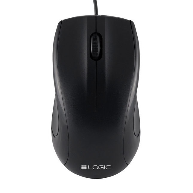 Mouse Logic LM-12, Negru, USB, 1000 dpi, optic, 3 butoane, cablu 1.3M